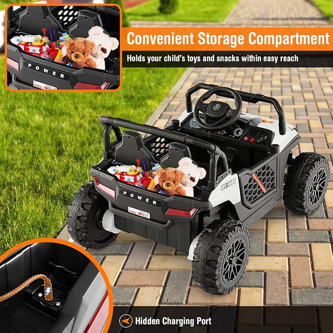 Costzon Kids UTV, 12V Battery Powered Electric Off-Road Car w/Remote Control - Image 4