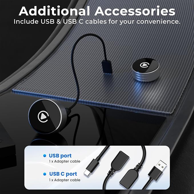Wireless CarPlay Adapter 2025 Upgrade Wired CarPlay to Wireless, Mini USB Design - Image 7
