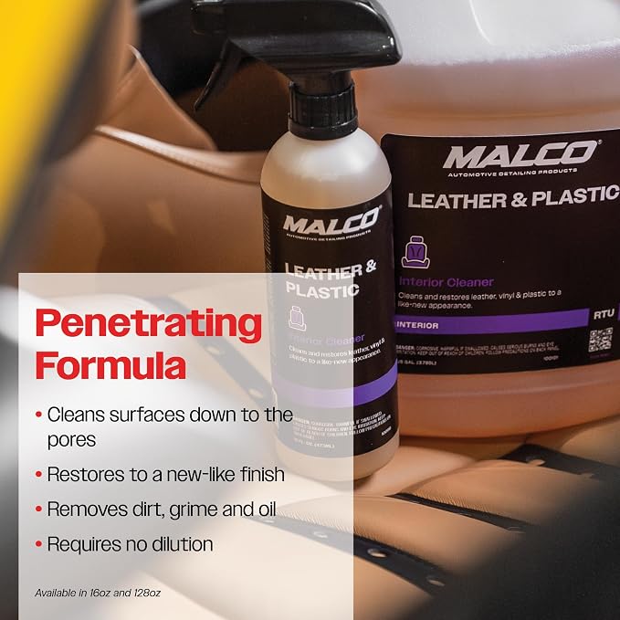 Malco Leather & Plastic Cleaner – Penetrates Deep to Remove Dirt, Grime and - Image 4