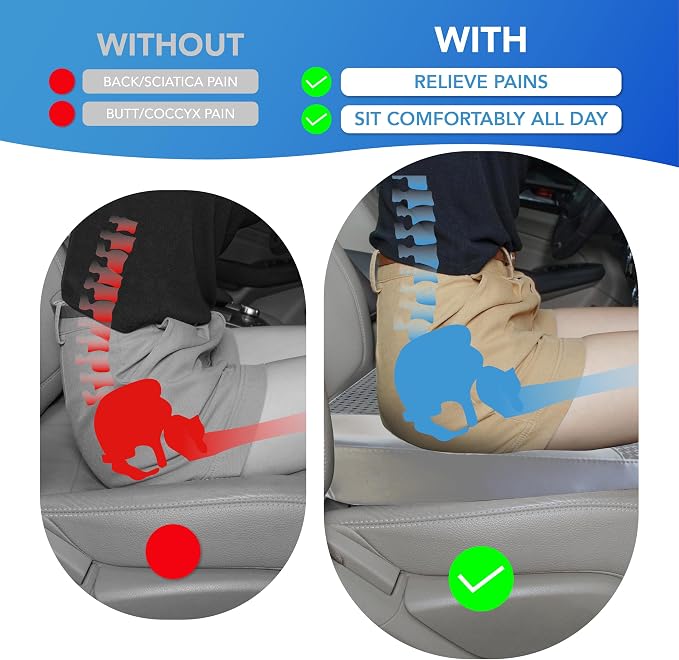 Car Seat Cushion, Comfortable Memory Foam Seat Pillow - Image 3