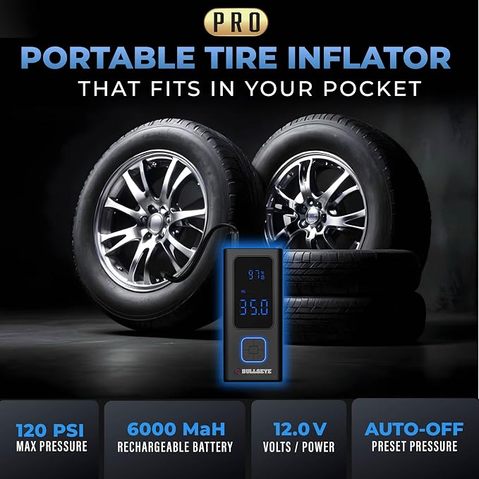 POCKET AIR PRO Tire Inflator Portable Air Compressor by Bullseye Pro - Image 2