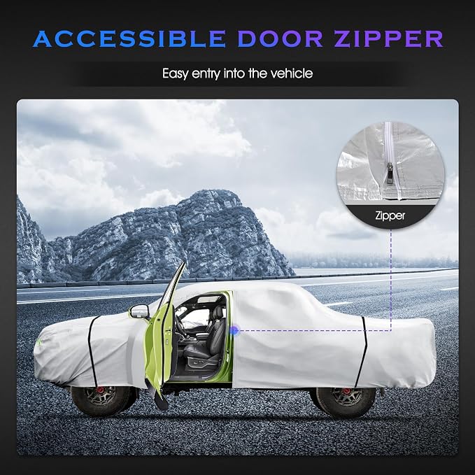 Car Cover Custom Fit for Toyota Tacoma 2005-2023, 6 Layers Truck Cover - Image 5