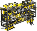 64”W Power Tool Organizer Wall Mount, Heavy Duty 8-Drill Cordless Drill Holder by POKIPO