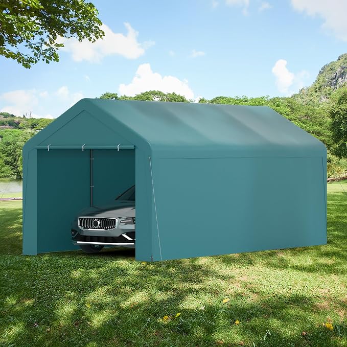 Carport, 10‘ x 20’ Heavy Duty Portable Garage All-Season Car Canopy w/Removable - Image 6