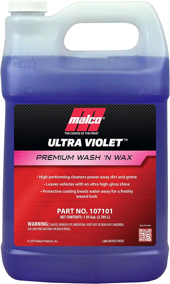 Malco Ultra Violet Premium Wash'n Wax – Best 2-In-1 Car Wash and Wax/Cleans and by MalcoProductsInc