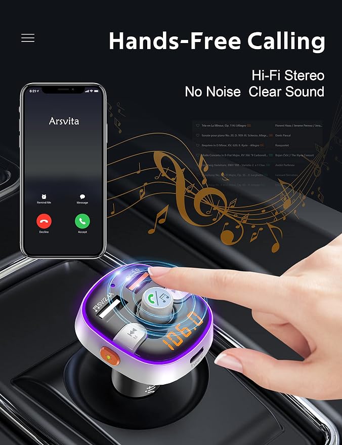 Arsvita Bluetooth FM Transmitter - Image 5
