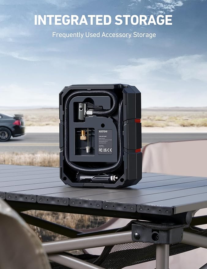 AstroAI S1 Tire Inflator Portable Air Compressor 12V DC, Digital Car Tire Pump - Image 7