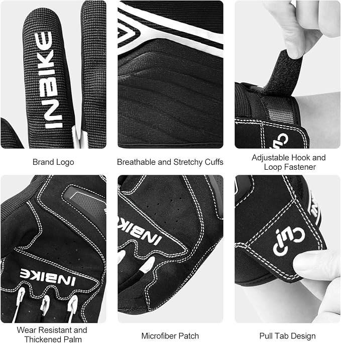 INBIKE Breathable Mesh Motorcycle Gloves Touchscreen - Image 5