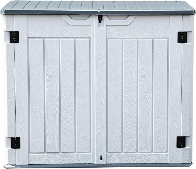 DWVO Outdoor Weather-Resistant Horizontal Storage Shed, 35 Cu Ft Capacity by DWVO