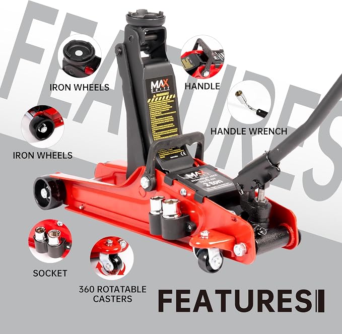 2-Ton Hydraulic Low Profile Trolley Garage Service/Floor Jack - Image 2