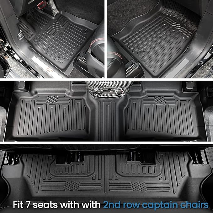 Floor Mats for 2020-2024 2025 Ford Explorer 7 Seats Bench Seat Car Mat - Image 2