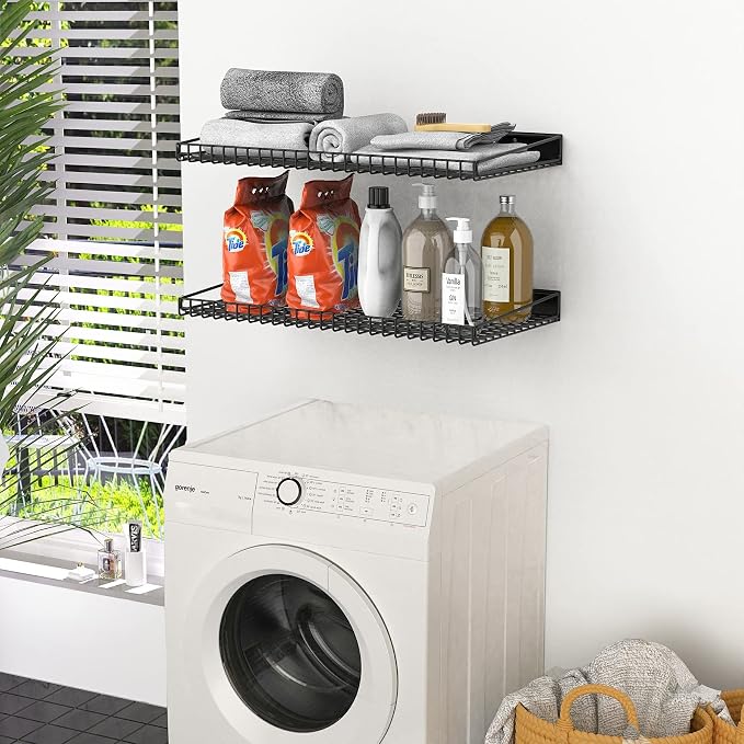 WALMANN 2 Pack Garage Wall Shelf, 23.5" x 12" Wall Mounted Storage Shelves - Image 4