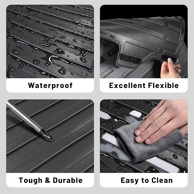 Vanseno Compatible for 2019-2024 2025 Toyota Rav4 Cargo Mat Rear Trunk Mat - Image 5