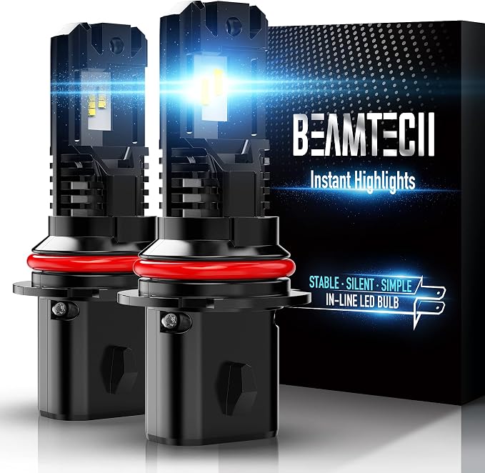 BEAMTECH Bulb, 9007 Fog Light Bulbs Powersports Light Bulb Fanless in Line by BEAMTECH