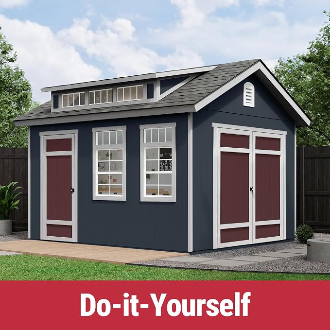 Handy Home Products Designer 12x10 Wooden Storage Shed - Image 2