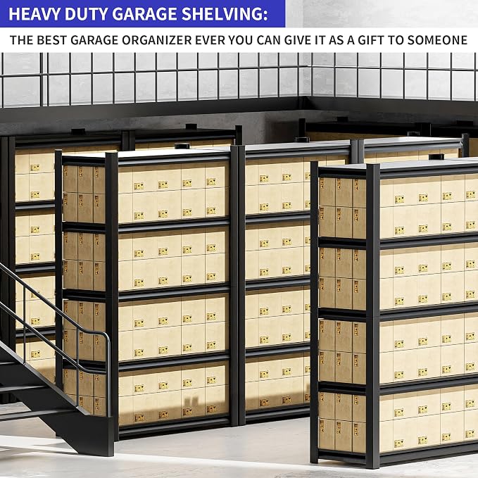 Garage Shelving Unit Rustproof 72" H3000bls Heavy Duty Storage Shelves Easy - Image 6