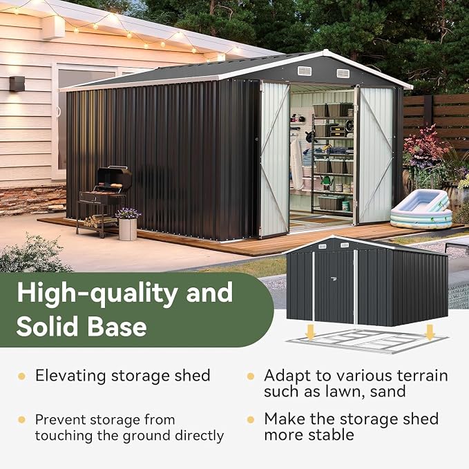 10x10 FT Shed Outdoor Storage Shed - Image 5