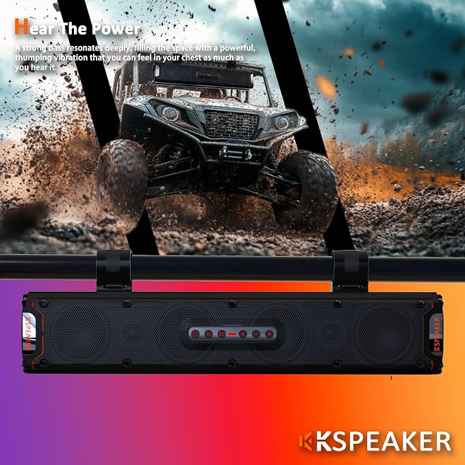 UTV Sound Bar ATV Sound Bar Golf Cart Soundbar UTV Speakers ATV Speaker - Image 6