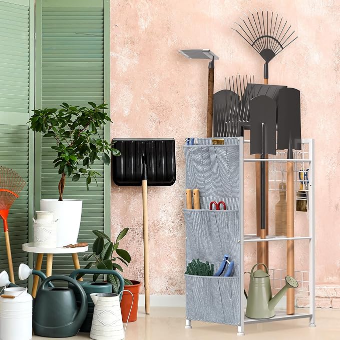 YBING Garden Tool Organizer, Yard Tool Stand - Image 8