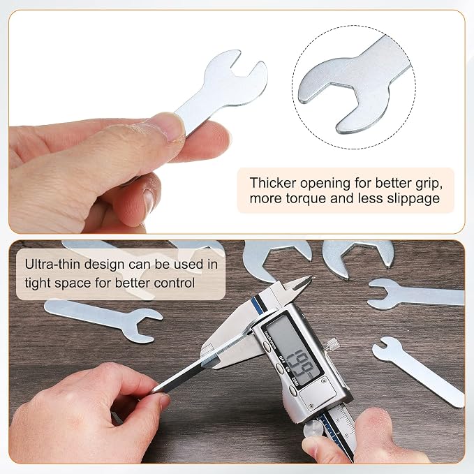 HARFINGTON 10pcs Small Wrench 10x70x1.5mm Metric U-Shaped Single Open Ended - Image 5