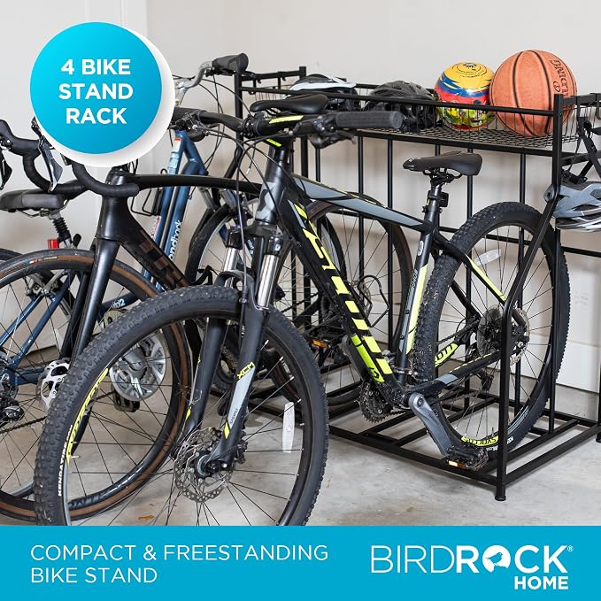 BIRDROCK HOME Bike Rack Garage Storage Floor Stand - Image 4