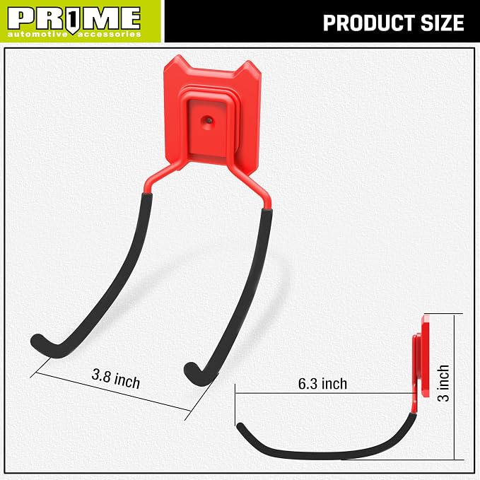 PR1ME Garage Hook, 1 Pack Heavy Duty Garage Wall Mount Hook, C Utility Garage - Image 4
