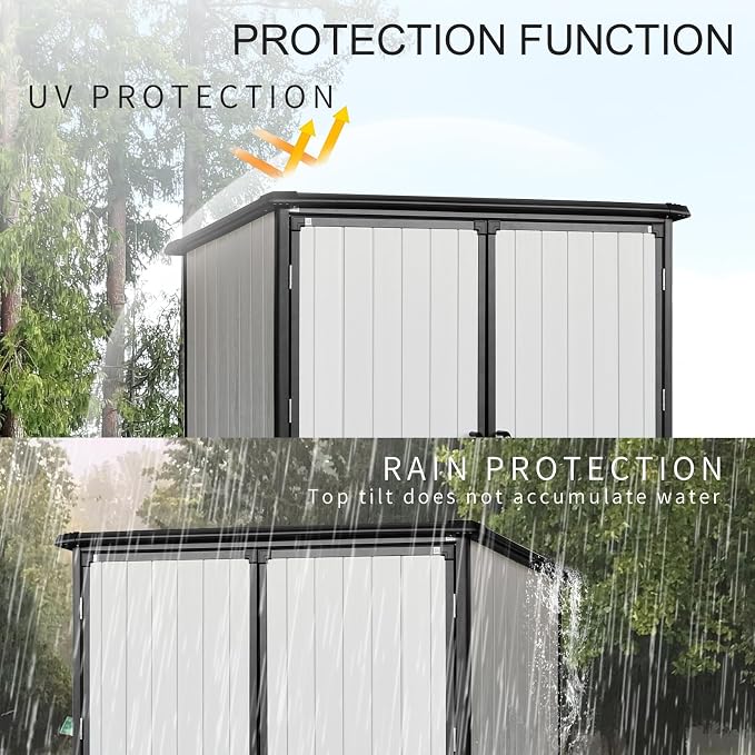 c Outdoor Storage Shed Waterproof Resin Cabinet Heavy Duty Metal Sheds - Image 5