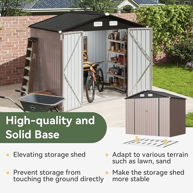 Aoxun 7x5 FT Outdoor Storage Shed - Image 2
