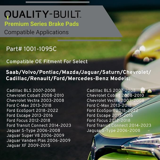 Premium Ceramic Rear Brake Pads Compatible - Image 3