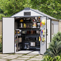 8 x 6 FT Resin Outdoor Storage Shed, All-Weather Plastic Garden Shed by DNYKER