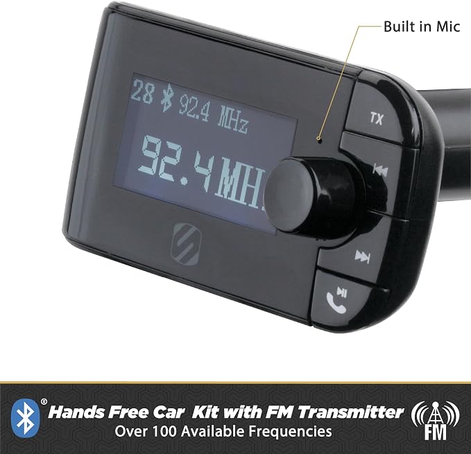 Scosche SBTFM2-XCES0 Select Bluetooth 5.0 FM Transmitter w/ Dual USB Charger - Image 3