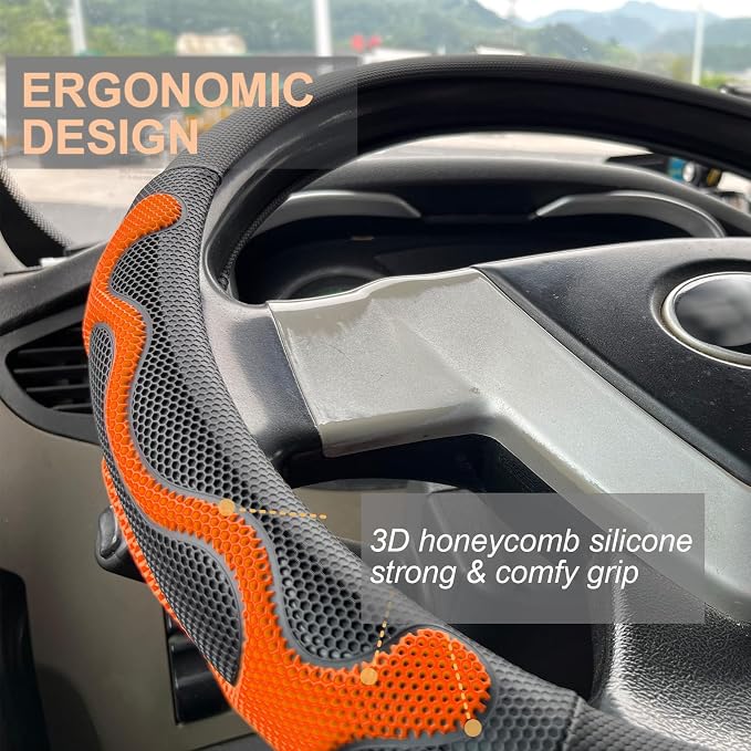 PINCTROT XL Size 17.5-18 Inch Comfy Grip Steering Wheel Cover - Image 2
