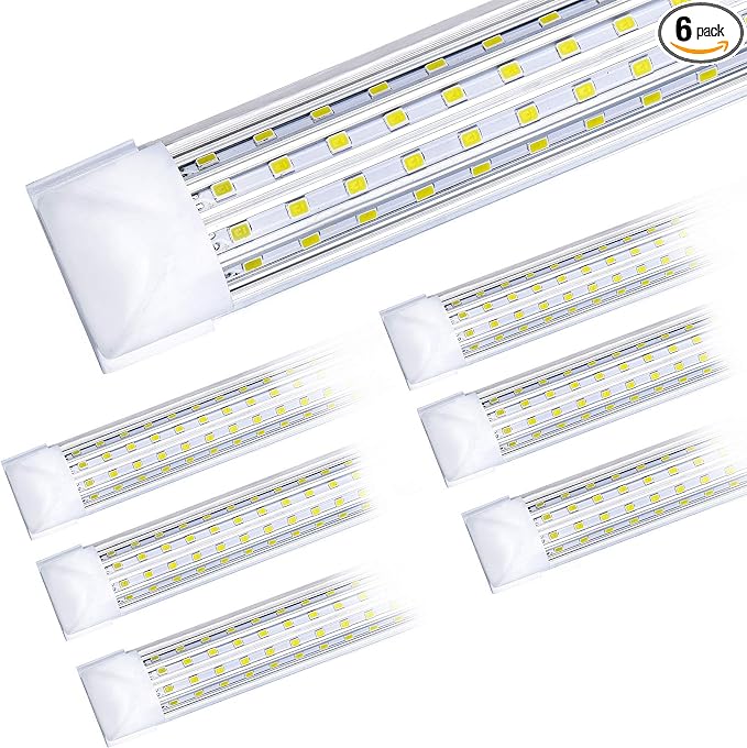 6 Pack, LED Shop Light, 4FT 72W 7500LM 5000K, Daylight White, U Shape, Hight by Unknown