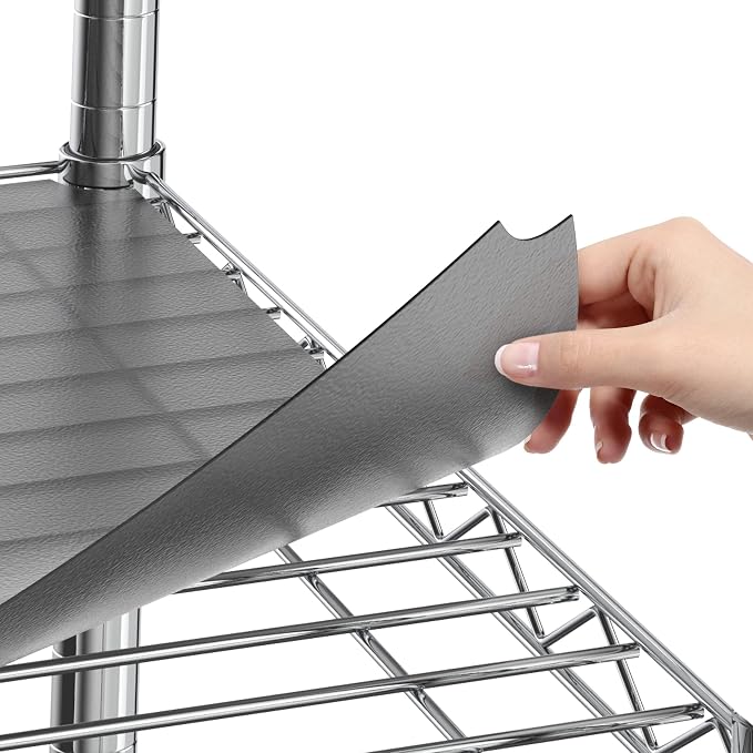 Shelf Liners for Wire Shelf System: Set of 3 in Graphite: 13.4 x 23.2 inch: by Sterling+Shelf+Liners