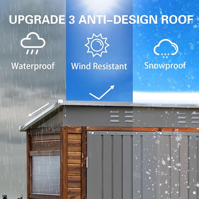 5x3 FT Outdoor Lean to Shed - Image 4