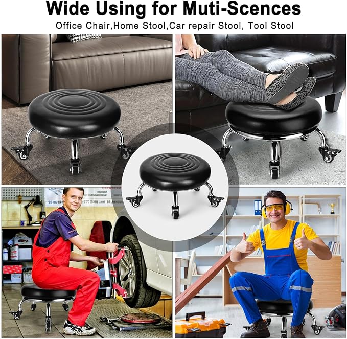 Low Rolling Stool, Low Stool - Image 8