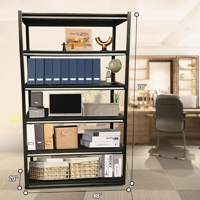 Rigma 5 Tier Garage Shelf, Heavy Duty Steel Shelving Unit, Adjustable Metal - Image 2