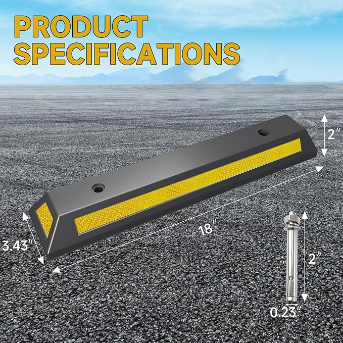 2Pack Parking Stopper for Garage Parking Aid for Cars - Image 2