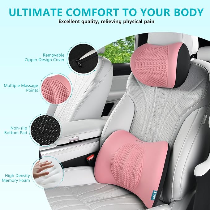 FLORICH Lumbar Support with Car headrest Back Pillow - Image 2