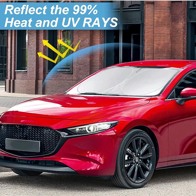 Custom Fit Mazda 3 Windshield Sunshade - Image 2