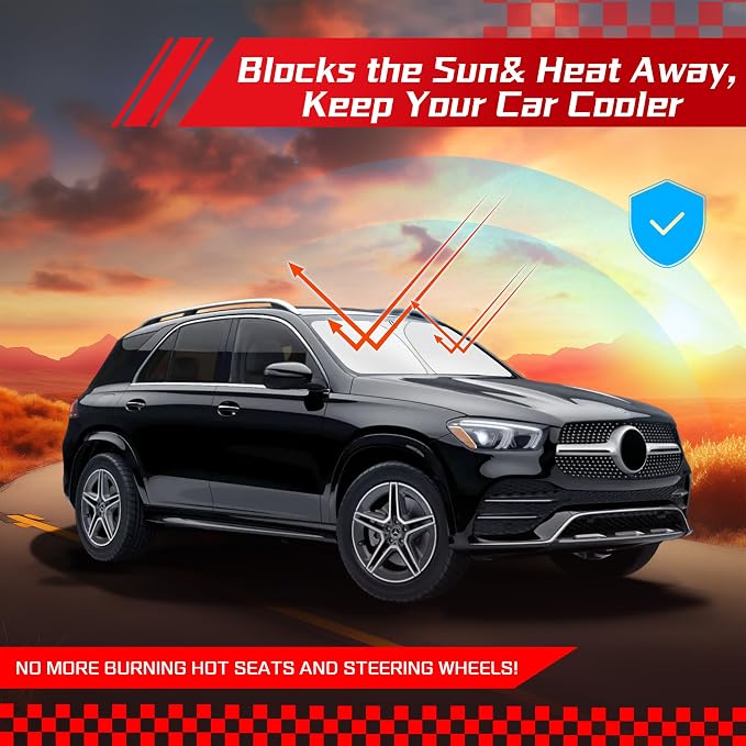 ARISMOTOR Windshield Sun Shade for Mercedes Benz GLE 350 450 2020-2025 - Image 7