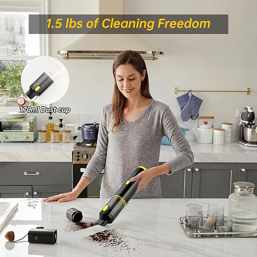 Cros 4-in-1 Mini Cordless Vacuum Cleaner, 21kPa Powerful Suction, Portable - Image 7