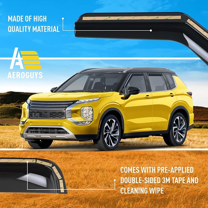 Extra Durable Window Deflectors in-Channel Window Visors Rain Guards Fit - Image 6