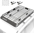 WILDROAD Car Roof Cargo Carrier Combo of Upgraded 64"x 39"x 4" Roof Rack Cargo by WILDROAD