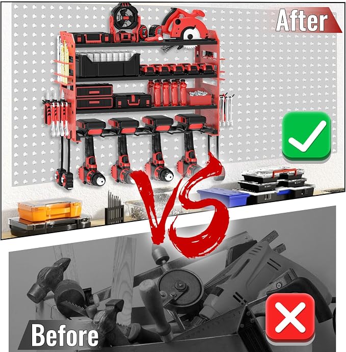 Power Tool Organizer Wall Mount, Garage Tool Storage Shelves - Image 4