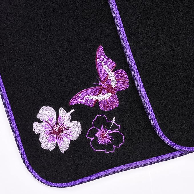 CAR PASS Butterfly Steering Wheel Cover and Waterproof Car Floor Mats, Sedans - Image 8