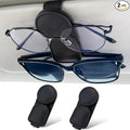KIWEN 2 Pack Sunglasses Holder for Car Visor, Magnetic Leather Sunglass by KIWENDirect