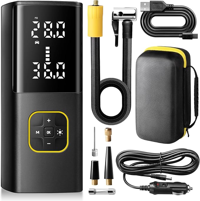 Zune Lotoo Rechargeable Tire Inflator Portable Air Compressor by ZUNELOTOO