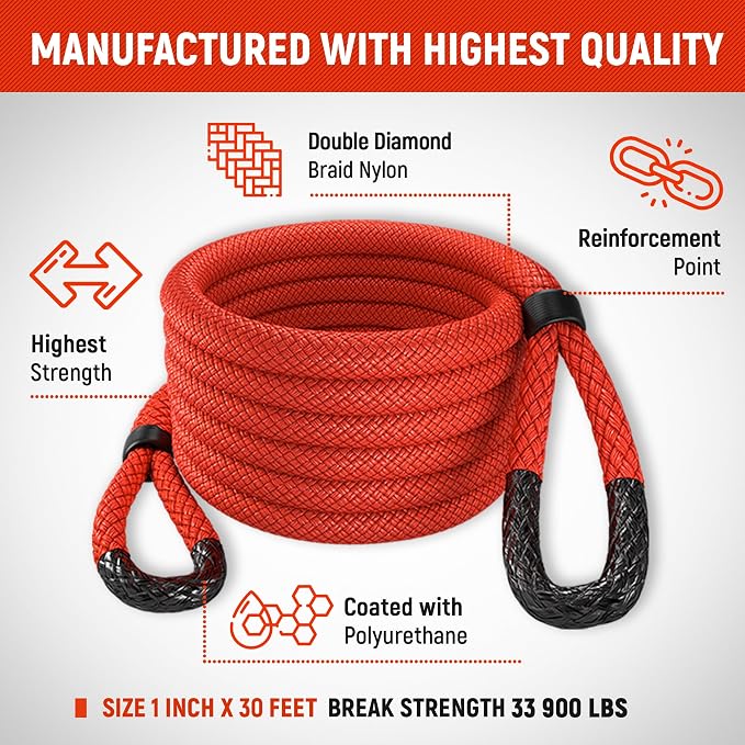 MiolleGear Kinetic Recovery Rope 1" x30' - Image 2