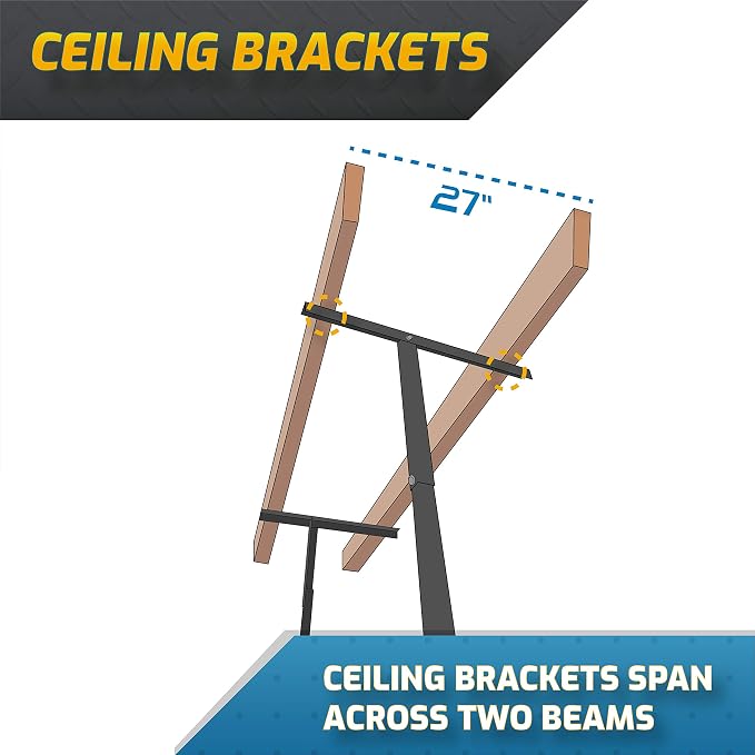 MonsterRax Overhead Garage Storage Rack 2 x 6 Ceiling Rack - Image 6